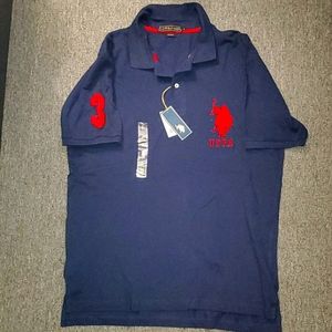L USPA Blue Polo